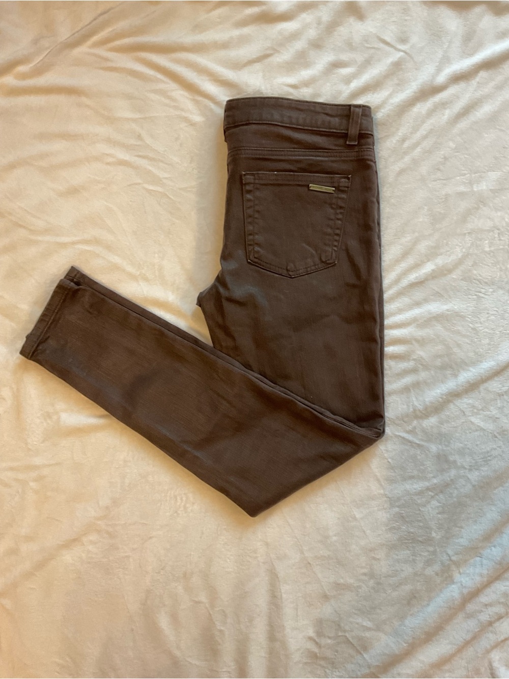 ✨ Michael Kors Brown Coated Denim Jeans - Size 6 ✨